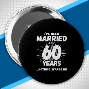 Couples Married 60 Years Funny 60th Anniversary 10 Cm Round Badge