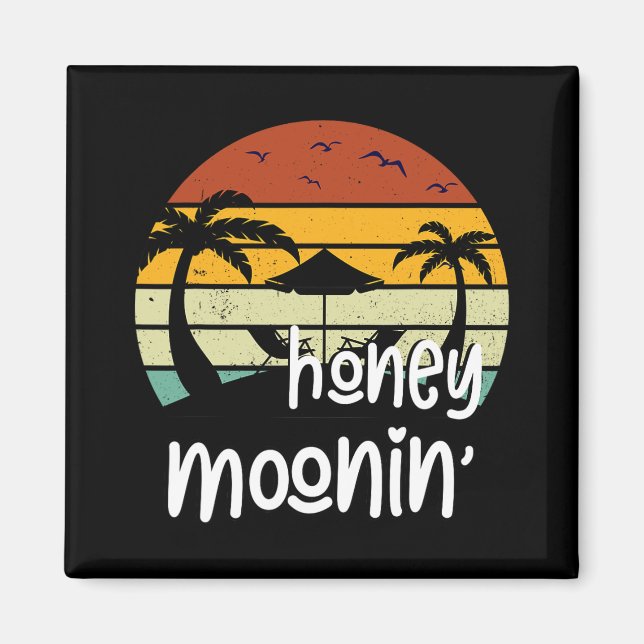 Couples Married Matching Honey Mooning Honeymoon V Magnet (Front)