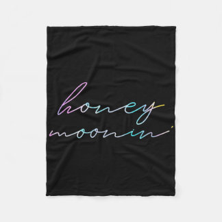 Couples Married Matching Honeymoon Vacation Honey  Fleece Blanket