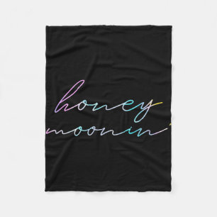 Couples Married Matching Honeymoon Vacation Honey Fleece Blanket