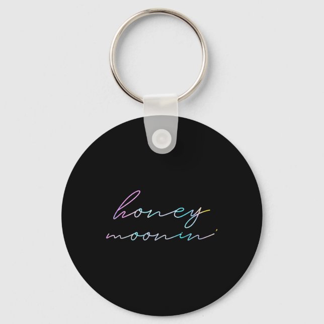 Couples Married Matching Honeymoon Vacation Honey  Key Ring (Front)