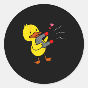 Couples Matching Funny Valentine’s Day Couple Magn Classic Round Sticker