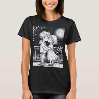 couples Midnight Kiss t shirt