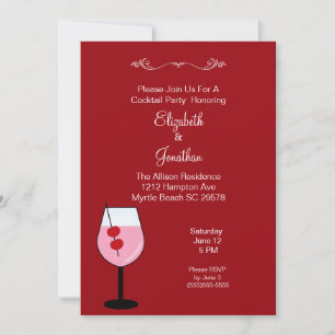 Couples Mixed Drink Cocktail Party Invitation