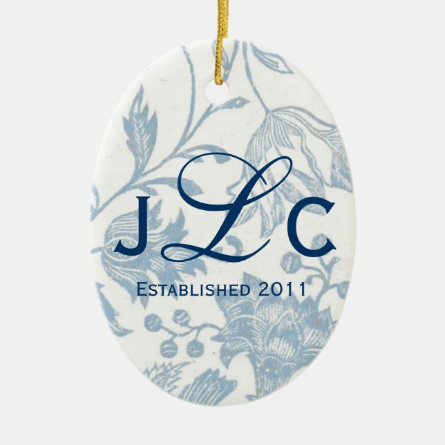 Couples Monogram Ornament (Front)