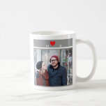 Couples Mug with Heart<br><div class="desc">This modern yet cute mug is perfect for a couple. It features a horizontal bar with a heart in the centre and the initials of the couple. Also a picture in the bottom box. This mug makes a great custom gift for engagement,  wedding,  Valentine's Day,  Christmas or birthday.</div>