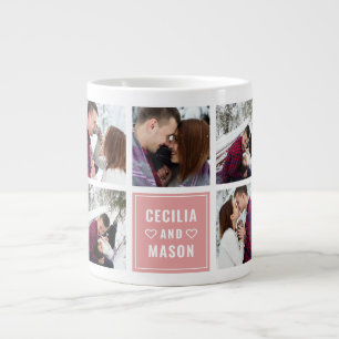 Couples Name Valentine's Day Custom Photo Large Coffee Mug