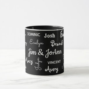 Couples Name w/Children & Grandchildren Names Mug