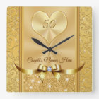 Couple's Names on Stunning 50th Anniversary Clock