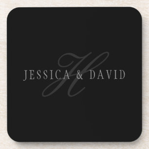 Couples Names & Surname Monogram Coaster