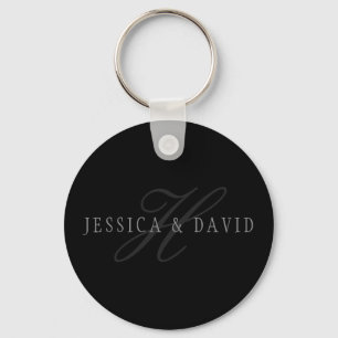 Couples Names & Surname Monogram Key Ring
