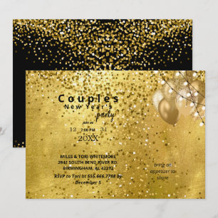 Couples New Festive New Year's Eve Party  Invitation