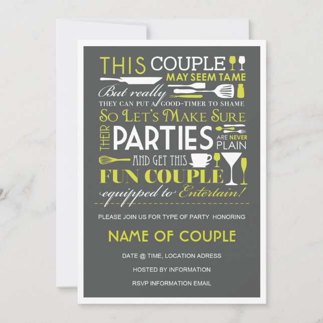 Couples Party Invitation (Front)