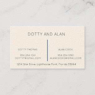 Couples Personal Calling/ Business Card