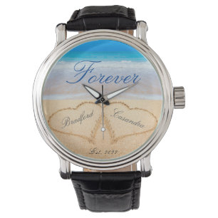  Couples  Personalised Forever   Hearts in Sand   Watch