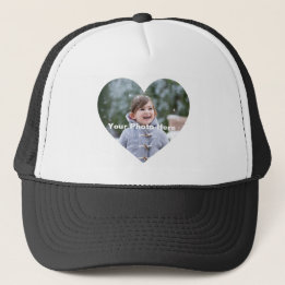 Couples Personalised Heart-Shaped Photo Trucker Hat