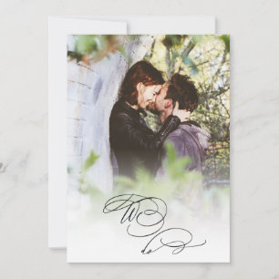 *~* Couples PHOTO DIY RSVP + QR AR6 Wedding Invit Invitation