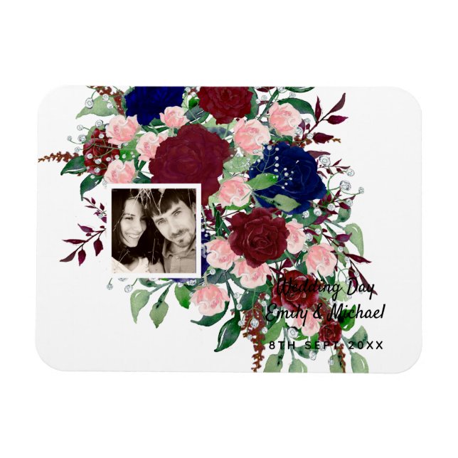 COUPLES PHOTO Wedding, Anniversary, New Home Gift Magnet (Horizontal)