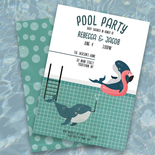 Couples Pool Party Baby Shower Invitation (Creator Uploaded)