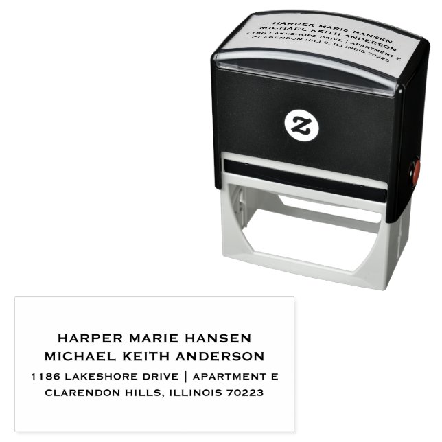 Couples Return Address Self Inking Stamp (In Situ)