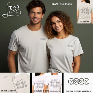 Couples Save the Date Matching Tri-Blend Shirt