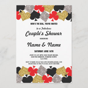 Couples Shower Engagement Las Vegas Casino Party Invitation