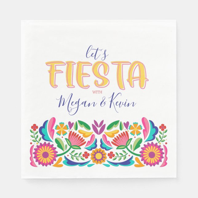 Couples Shower Fiesta  Napkin (Front)