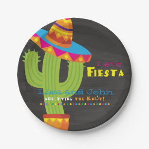 Couples Shower Fiesta Paper Plate