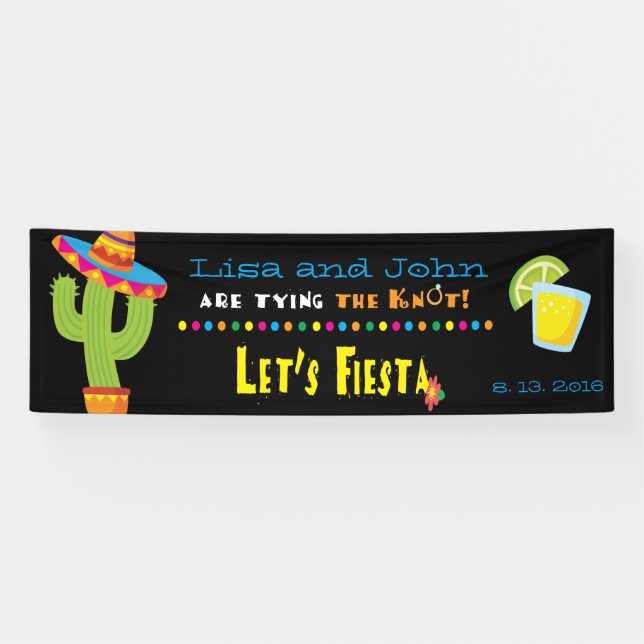 Couples Shower Fiesta Welcome Banner (Horizontal)