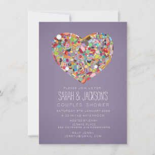 Couples Shower Foodies Heart Party Invite