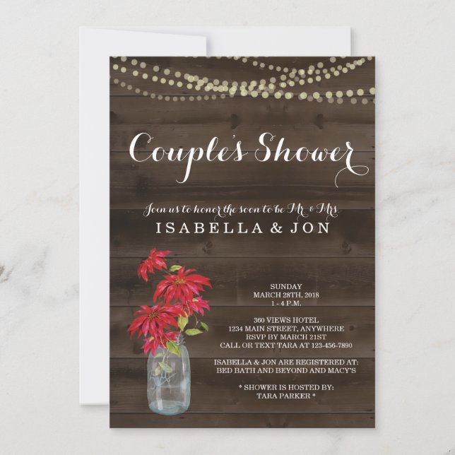 Couples Shower Invitation - Bridal, Wedding, Baby (Front)