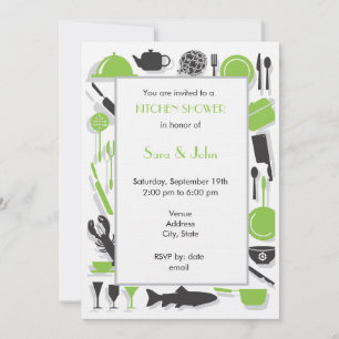 Couples Shower Invitations - Kitchen