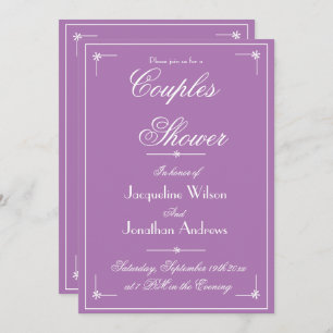 Couples Shower Lilac Spring Summer Email RSVP Invitation