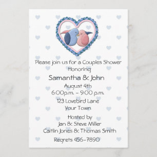 Couples Shower Love Birds Invitation
