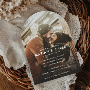 Couples Shower   Love Engagement Photo Invitation