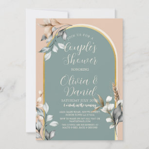 Couples Shower Neutrals Romantic Engagement Party  Invitation
