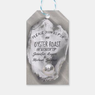 Couples Shower Oyster Roast  Classic Round Sticker Gift Tags