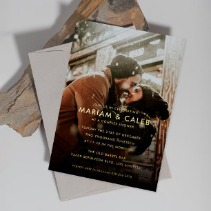 Couple's Shower Photo Engagement Party Gold