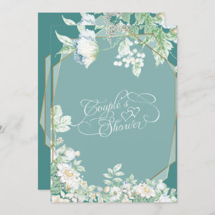 Couples Shower   Wildflowers and Berries Geometric Invitation