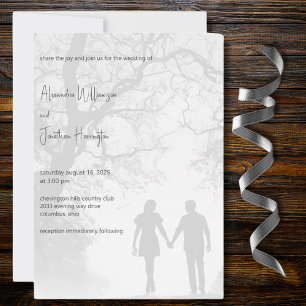 Couples Silhouette Wedding  Invitation