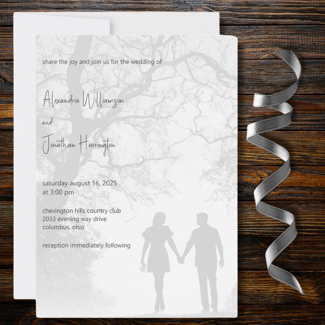 Couples Silhouette Wedding  Invitation (Creator Uploaded)