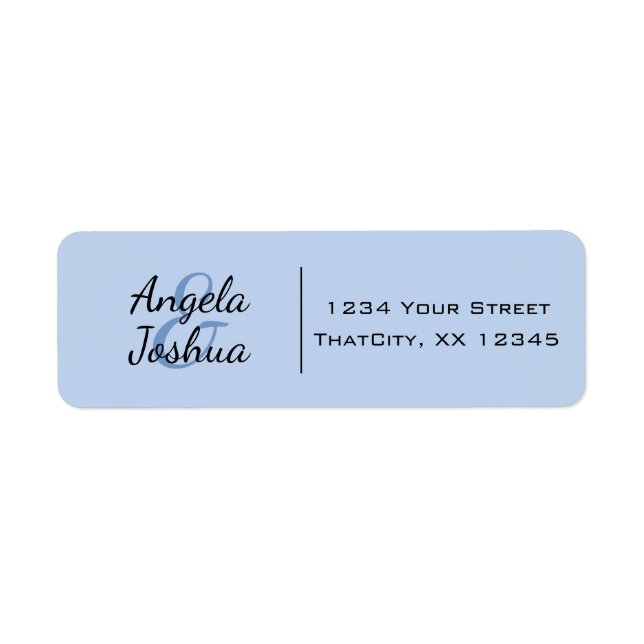 Couples Simple Minimal Informal Casual Blue Black (Front)