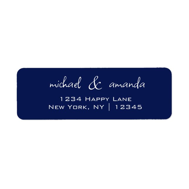 Couples Simple Minimal Informal Dark Navy Blue  (Front)
