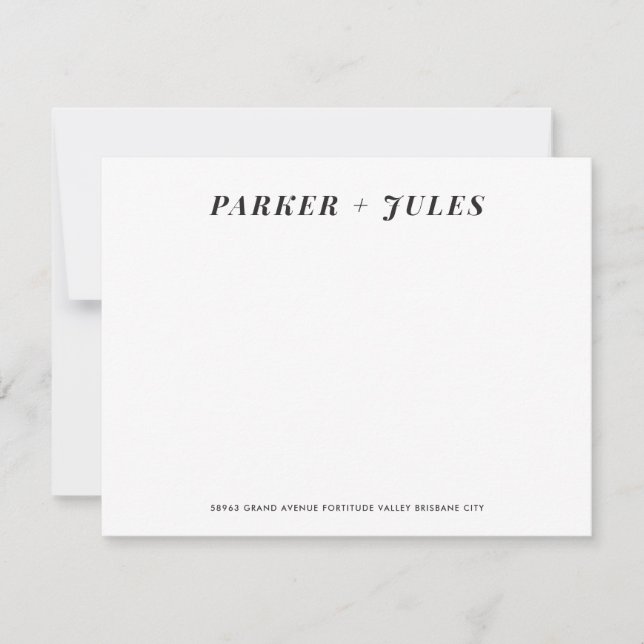 Couples Stationery Card (Front)