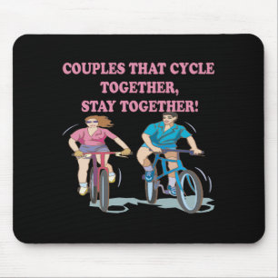 Couples That Cycle Together Mouse Mat