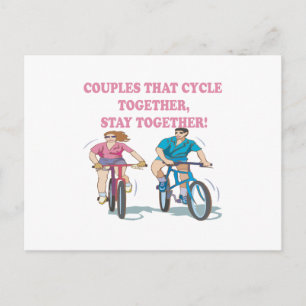 Couples That Cycle Together Postcard