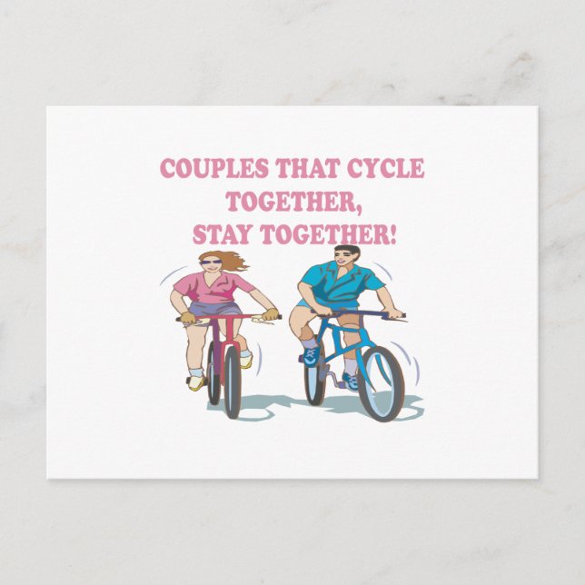 Couples That Cycle Together Postcard (Front)