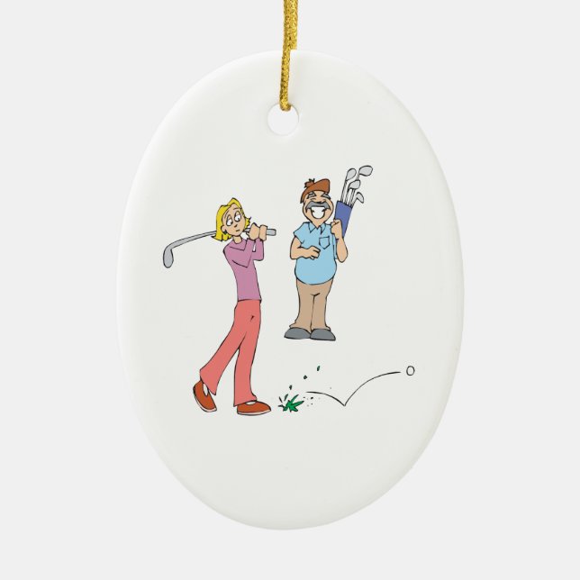 Couples That Golf Together Stay Together Ceramic Tree Decoration (Front)