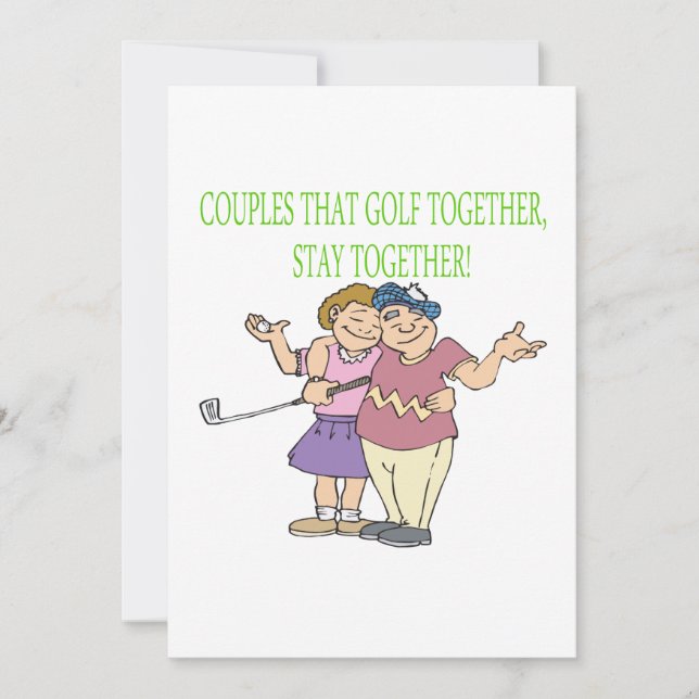 Couples That Golf Together Stay Together Invitation (Front)