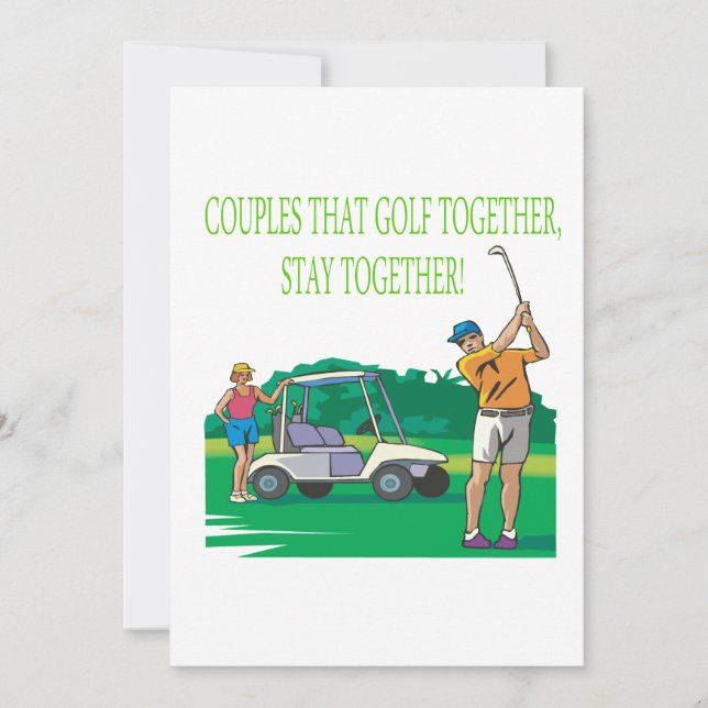 Couples That Golf Together Stay Together Invitation (Front)